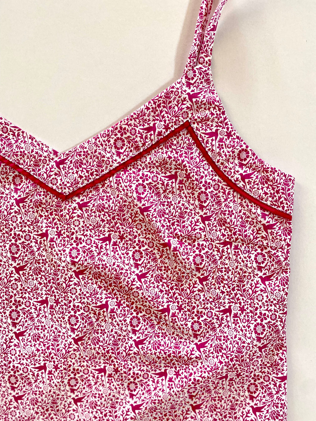 Pink Bird Print Cami Set