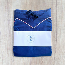 Load image into Gallery viewer, Navy &amp; Floral Trim Cami Set
