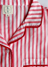 Load image into Gallery viewer, Pink &amp; White Striped Pyjama Set
